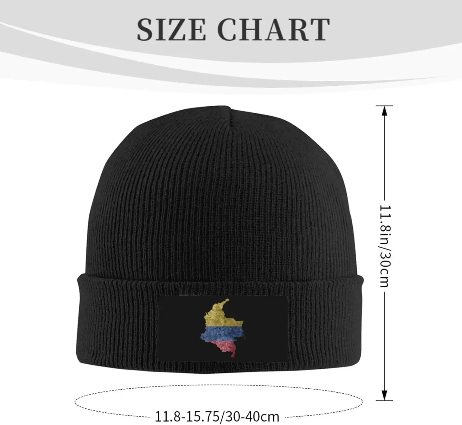 Colombia - Colombian Flag Beanie Hat for Women Men Winter  Cuffed Knit Skull Cap Warm Ski s