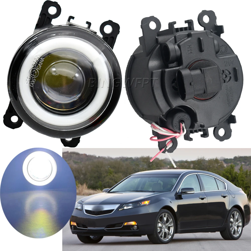 Car Styling Angel Eye LED Fog Light Assembly For Acura TL 3.7L V6 2012-2014 Driving Lamp Daytime Running Light Car Accessories
