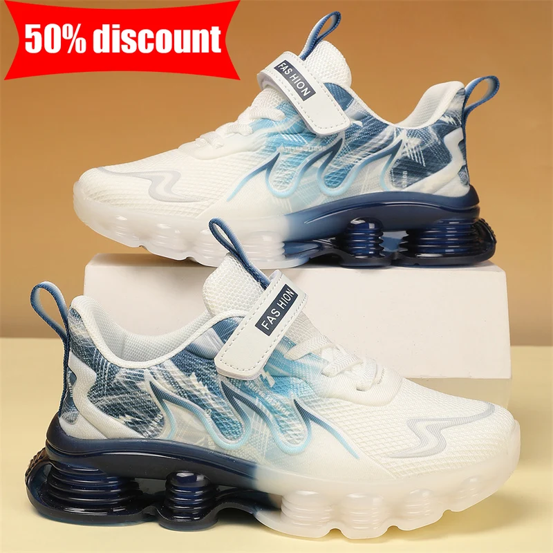 

Childrens Sports Shoes 2026 New Mesh Breathable Lightweight Walking Shoes Teenager Fashion Sports Shock-absorbing Running Shoes