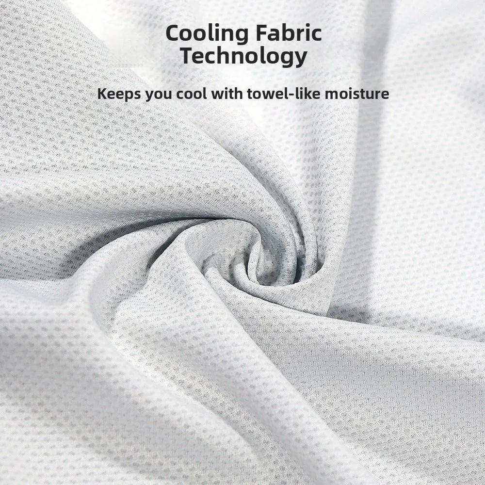 Multicolor Hooded Sunscreen Shawl Hooded T Shape Quick Dry Towel Wipe Sweating Sweat Absorption Cooling Shawl