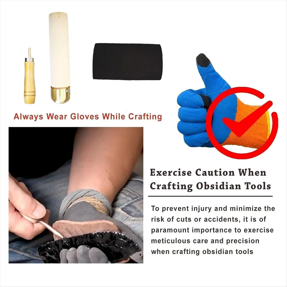 

【BAAQ】 3 упаковки инструментов для укладки камней из обсидиана, инструменты для укладки FlintNapping для обоих и начинающих