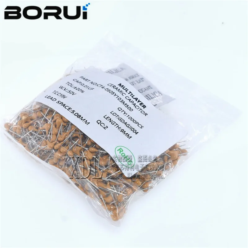 

1000Pcs 50V monolithic ceramic capacitor 10PF~ 10UF 22PF 47NF 220NF 1NF 1UF 4.7UF 100NF 330NF 0.1UF 102 104 105 106 103 473 334