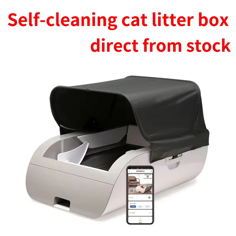 

Self Cleaning Cats Litter Box App Control Odor Removal Large Built-in Space Pet Smart Cat Toilet Arenero Automatico Para Gatos