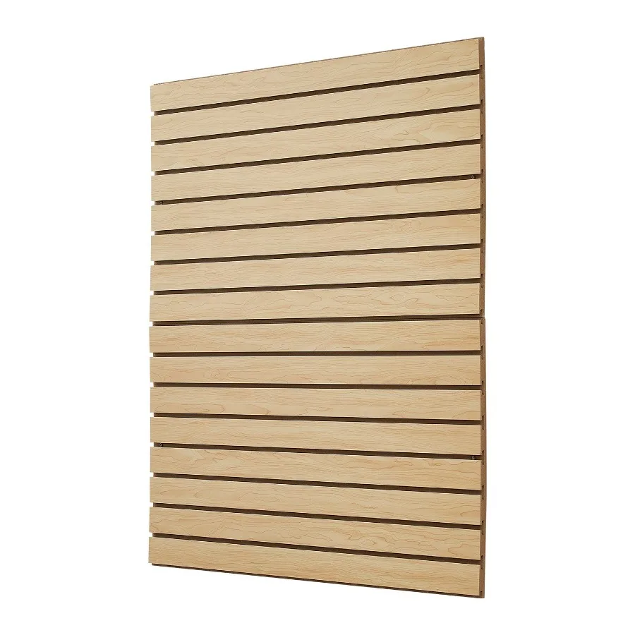 

4 x 4 ft SlatWall Paneling MDF Natural Garage Slatwall with Modular Design