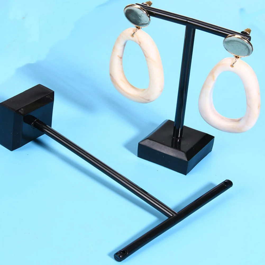 

6 Pcs Earring Display Stand Earrings Storage Holder Desktop Acrylic Rack Organizer T-shaped Countertop Pendant Dangle