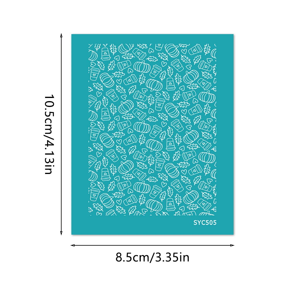 1 Sheet Swirl Flower Grass Simple Pattern Clay Silk Screen Stencil for DIY Spring Theme Jewelry Earring Making Art Supplies