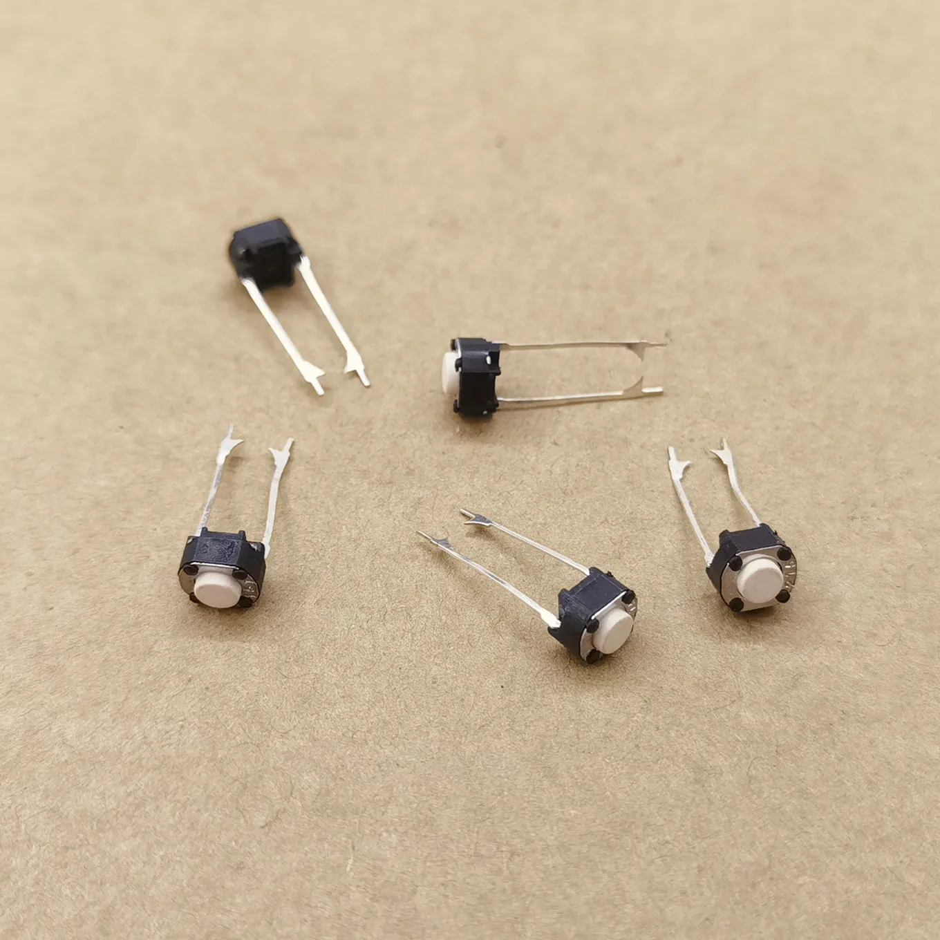 Original New 100% 6*6*5 6x6x5 2pin Silicone Silent Micro Motion Reset Touch Switch TS06TV1-A50F