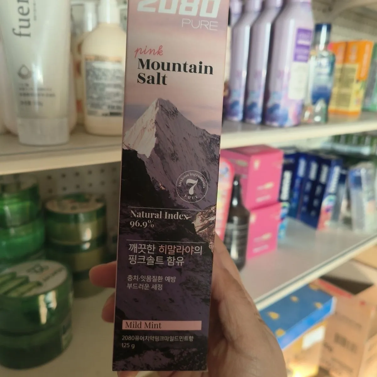 كوريا 2080 معجون أسنان الهيمالايا الأزرق الملح الوردي الملح الطازج التنفس النعناع 125 جرام