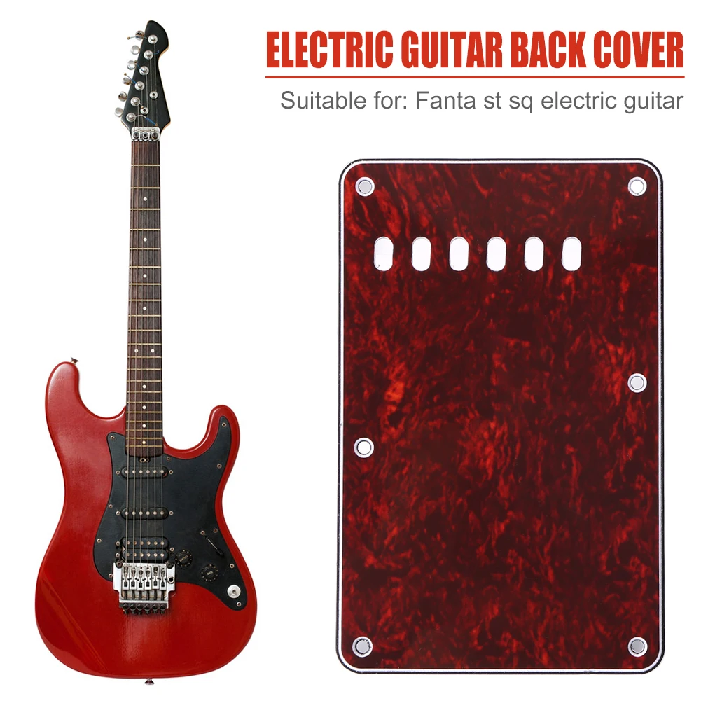 Electric Guitar Parts 6 Holes Guitar Tremolo Cavity Cover Back Plate for ST SQ Guitar Bass Instrument Accessories