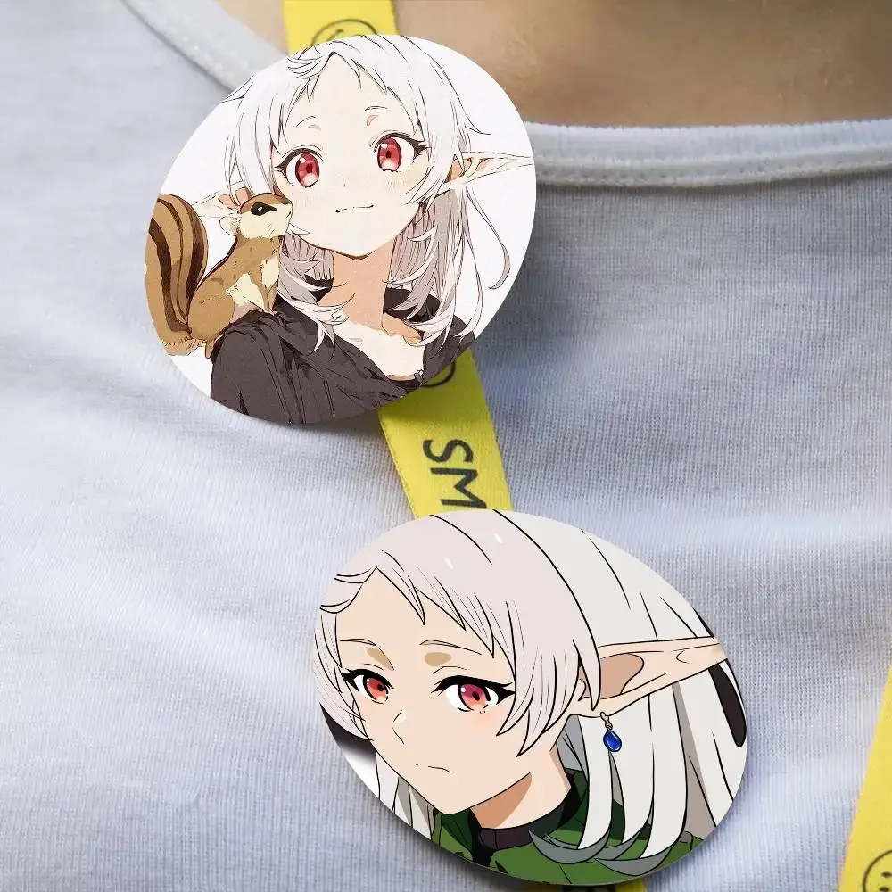 Sylphiette Anime J-Jobless R-Reincarnation Badge Tinplate Meme Round Brooch For Hat Bag Creative Lapel Jewelry Accessories Gifts