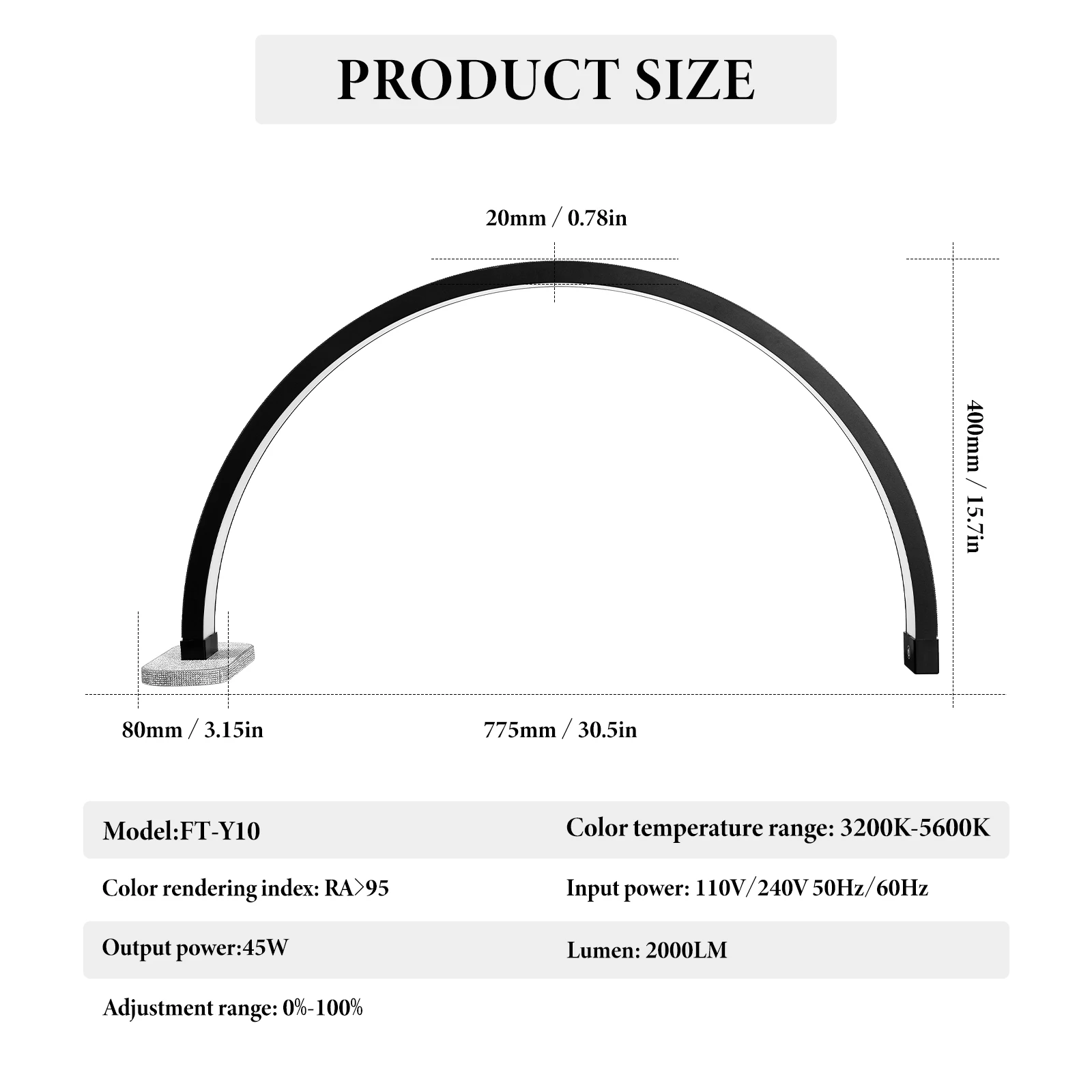 Fusitu Fashion Nail Art Home Beauty Lamp Beauty Salon Desktop Nail Care Simple LED Work Desk Supplement Light