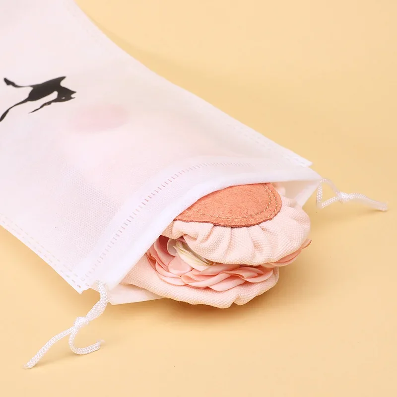 15X30CM Large Capacity Children\'s Ballet Shoes Storage Bag Spiny Cloth Double Drawstring Phone Dance Supplies Storage Package