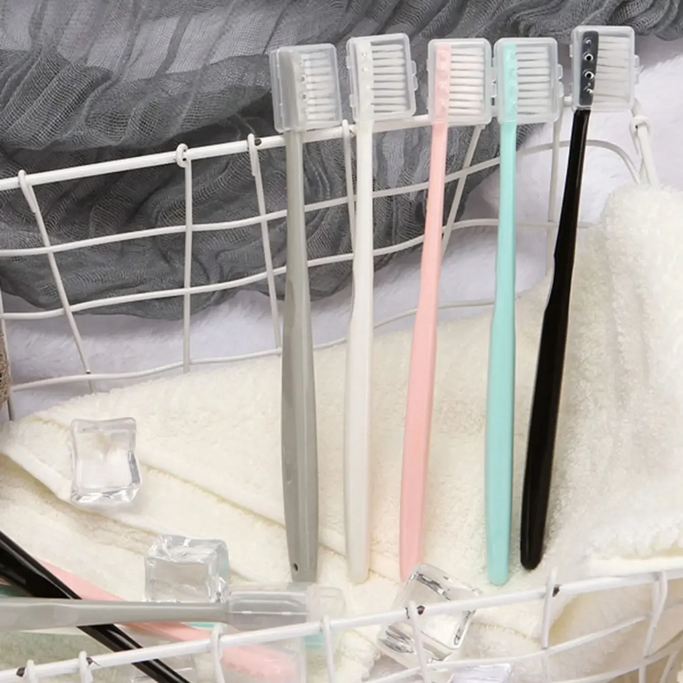 10 قطع من فرشاة أسنان معكرون ذات شعيرات ناعمة #4