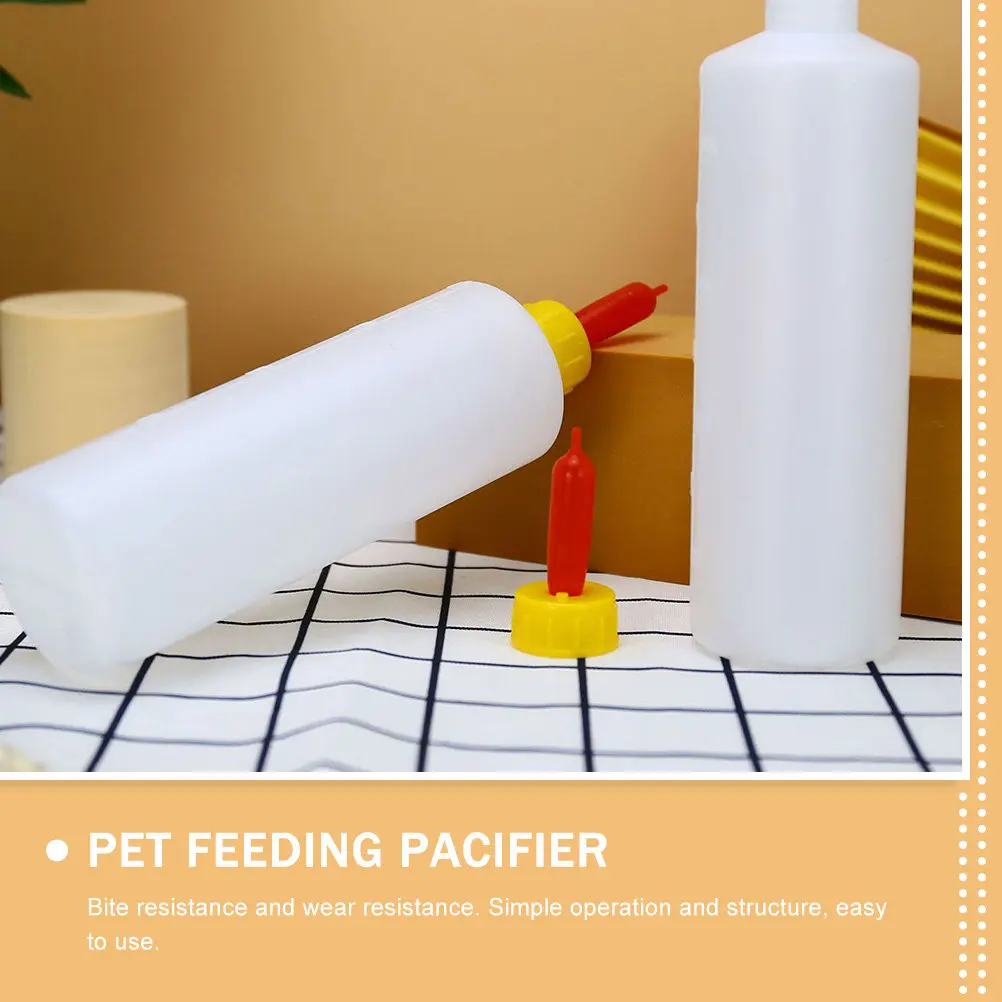 

10Pcs Lamb Feeding Bottles Nipples Durable Bite Resistant Easy Carry Sheep Goat Milk Pacifier Lamb Feeding Bottles Nipples