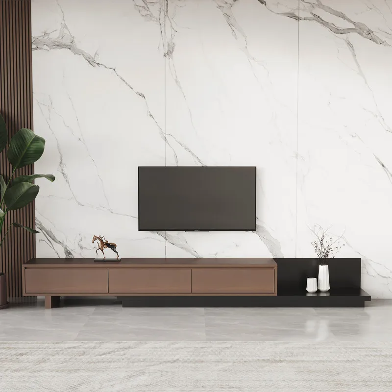 Media Console Furniture Replica Design Tv Salon Unit Cabinet Wall Modern Brown Black Organizer Room Armario Para Tv Living Floor