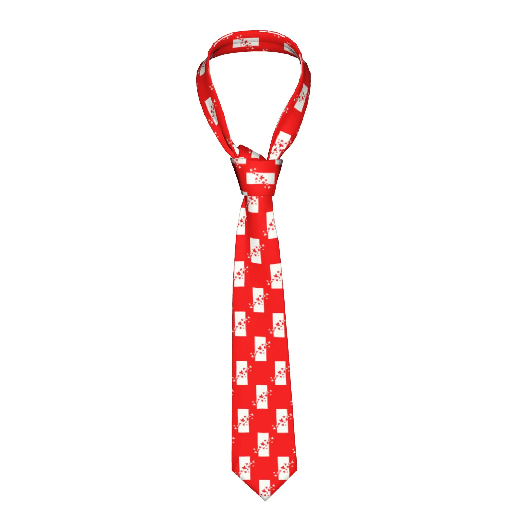 

Formal Maple Leaf Canada Flag Neckties Men Silk Wedding Neck Ties