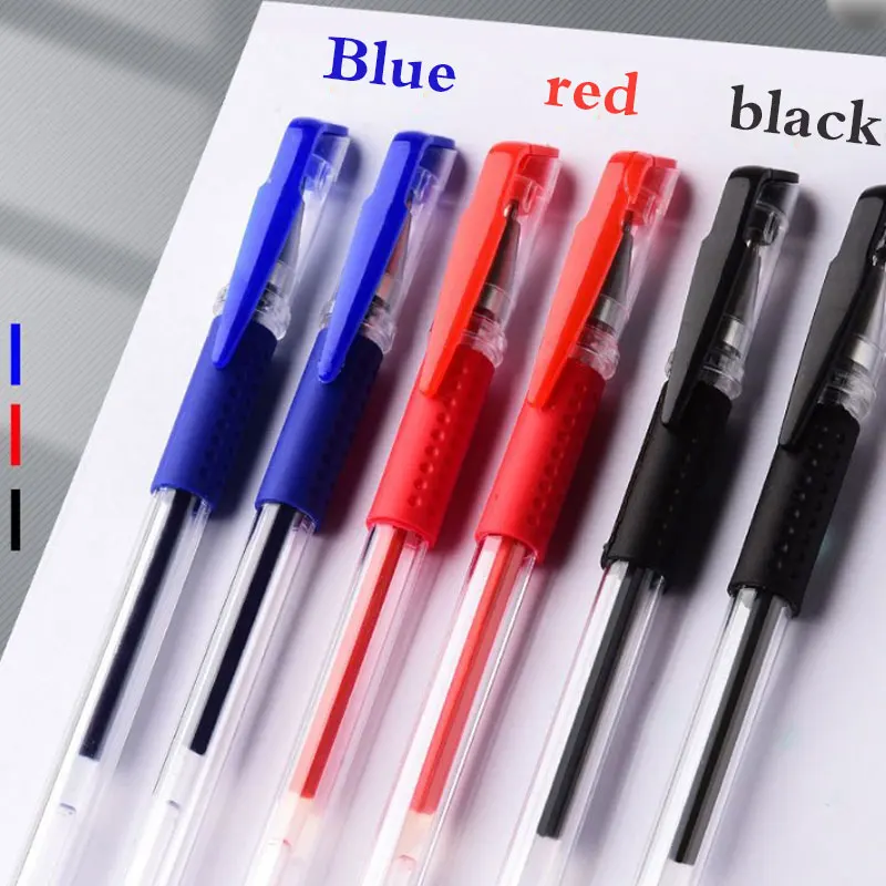 35/25 個ゲルペンセット学用品黒青赤インク色 0.5 ミリメートルボールペンペン書き込みツール学校オフィス文具