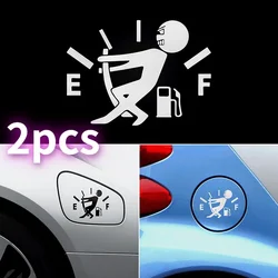 2 Pcs Funny Car Sticker Pull Fuel Tank Pointer To Full Hellaflush Reflective Vinyl Car Sticker Decal Wholesale