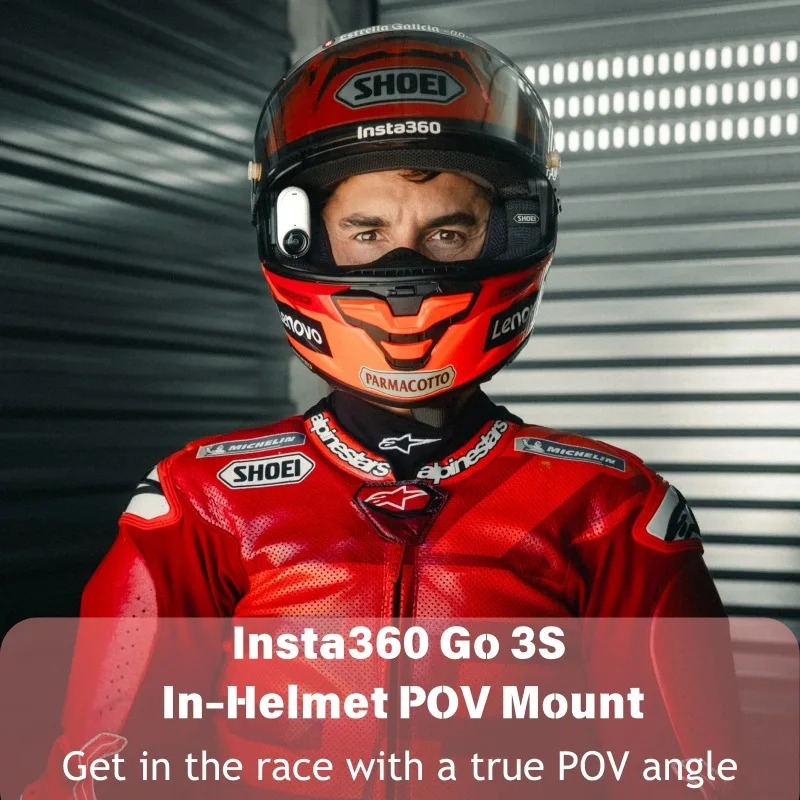 Insta360 GO 3S /GO 3 in Helmet Liner Mount First-Person POV Cameras Holders Magnetic Anti-Drop Bracket for Motorcycle Rides