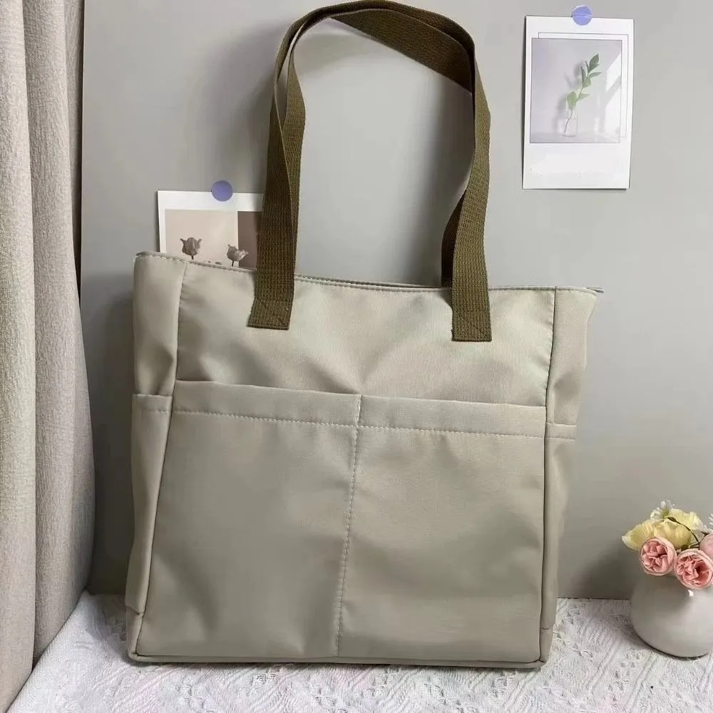 

Canvas Shoulder Bag Japanese Large Capacity Casual Sport Street Bag Waterproof Multi-pocket Leisure Handbag Portable