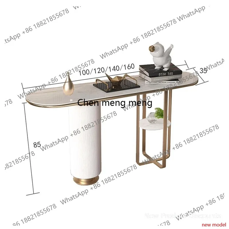 

L6080 Современный минималистичный консольный столик в скандинавском стиле с ящиками для хранения, роскошный и элегантный, для гостиной