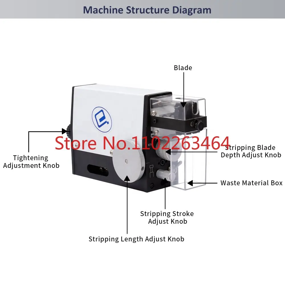 EASTONTECH Semi-auto Wire Strip Machine Cable Stripping Peeling Machine Pneumatic Wire Stripper