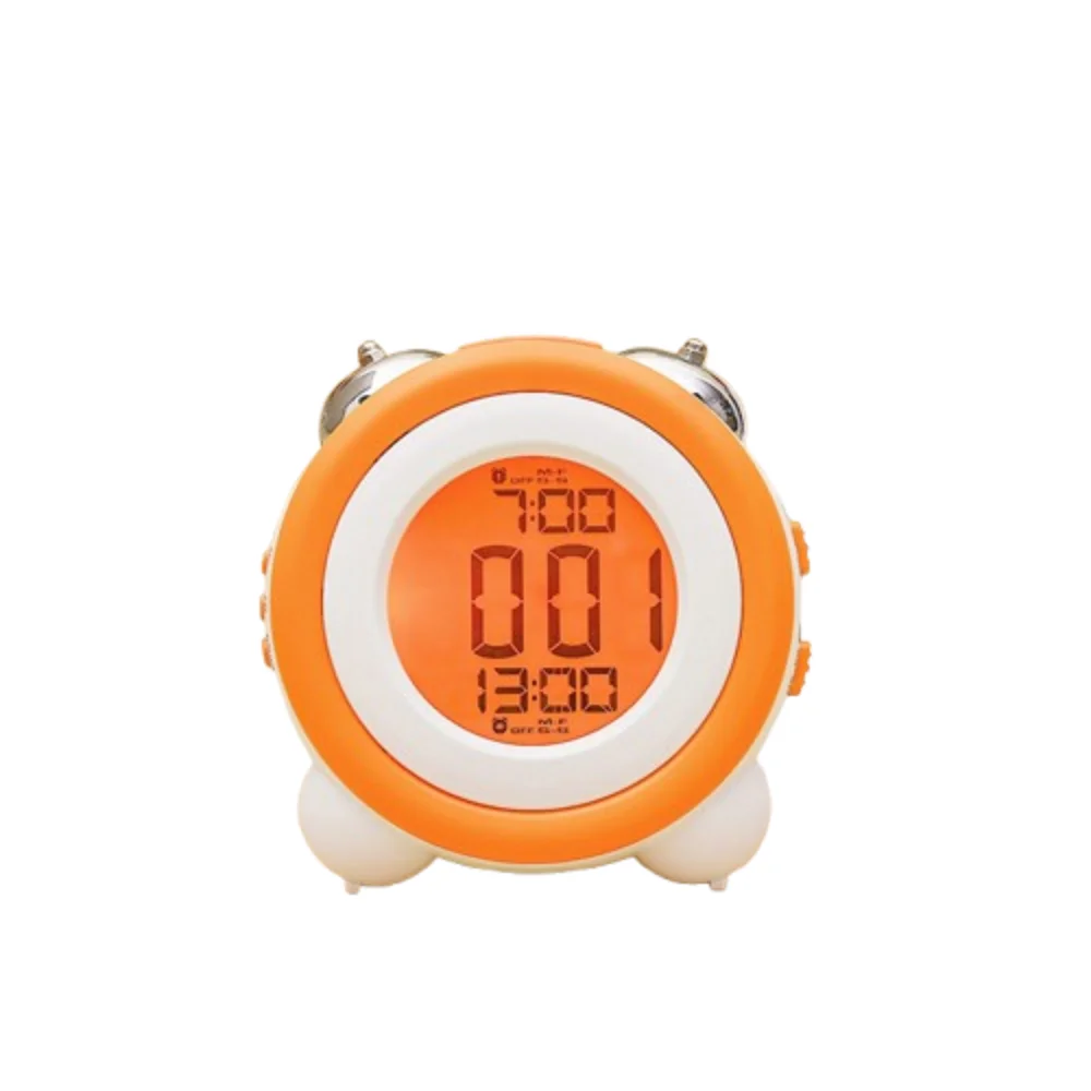 

Blue Backlight Dual Alarm Clock Time Date Display Adjustable Digital Clock Twin Bell Super Loud Smart Alarm Clock for Teens