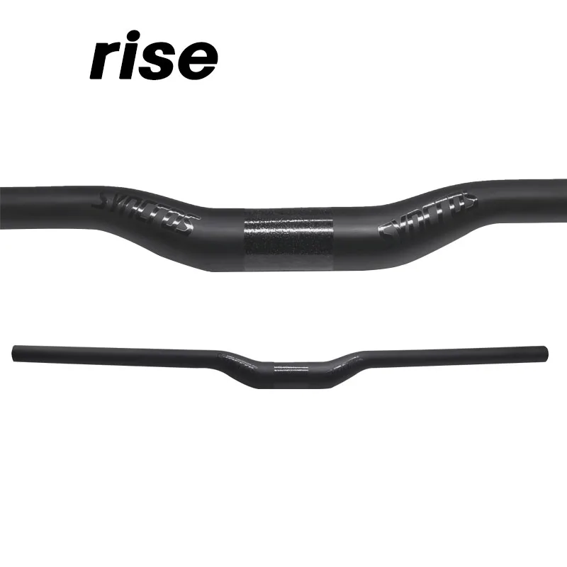 ماتي الأسود ألياف الكربون دراجة هوائية جبلية المقود MTB مقود دراجة أجزاء 31.8 مللي متر ارتفاع/مقود مسطح 580 مللي متر-780 مللي متر #5
