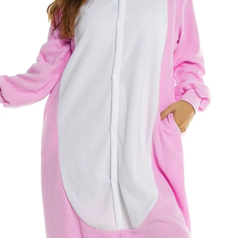 CANASOUR Pink Pig Costumes One-Piece Pajamas Adults Women Onesie pyjamas Halloween Christmas Cosplay Sleepwears