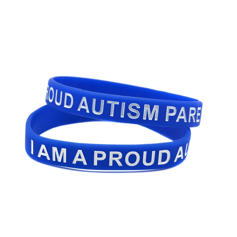1 Stück Autismus-Bewusstseins-Motivationsarmband aus Silikon „Ich bin ein stolzer Elternteil eines Autisten“ – Detail 9