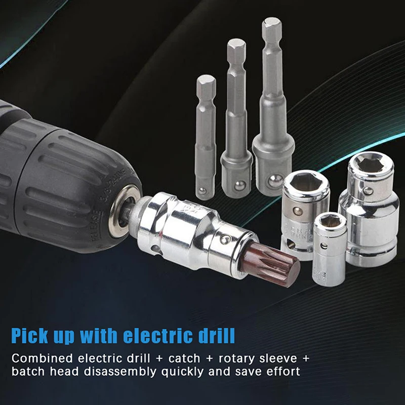 Hex Shank Socket Bits Converter Socket Adapter Impact Socket Conversion Adapter Tool Install Replace Repair Tools