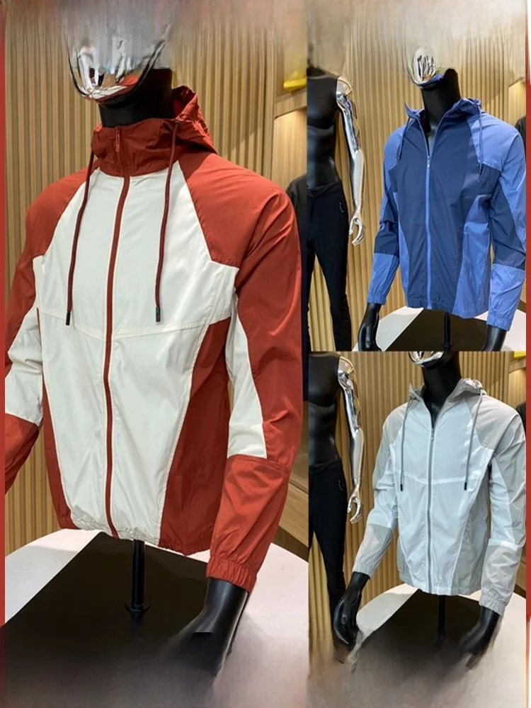 

Lightweight Breathable Summer Men's Outdoor Casual Color Blo Hooded Sun Protection Skin Jaet Youth ular Stand Fit