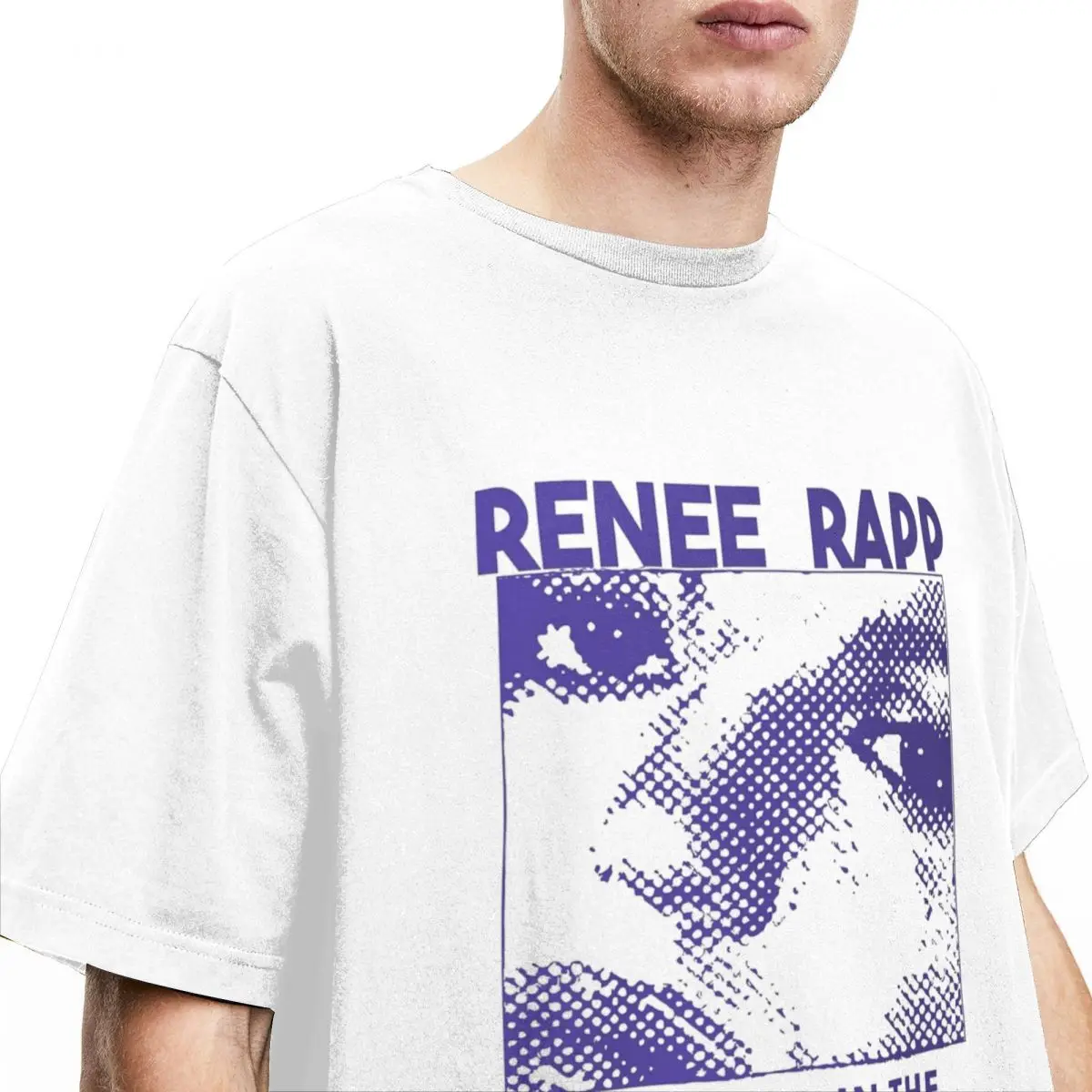 Novelty Renee Rapp Snow Angel Retro Black T-Shirts for Men Women 100% Cotton Tees Shirt Birthday Present Tops