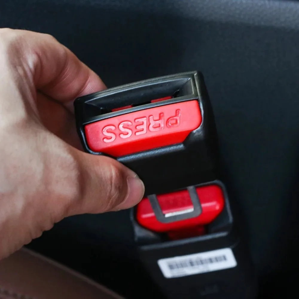 4PC Car Seat Belt Clip Extender Safety Seatbelt Lock Buckle Plug Thick Insert Socket Extender Safety Buckle Seat Belt Accessorie