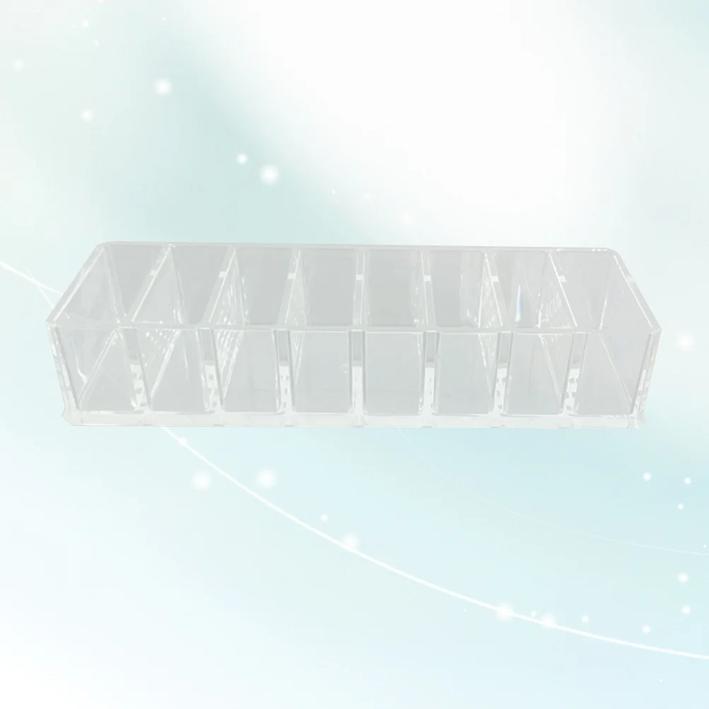 

Clear Acrylic Makeup Organiser 8 Compartments Portable Storage Case Jewelry Holder Bathroom Table Organizer