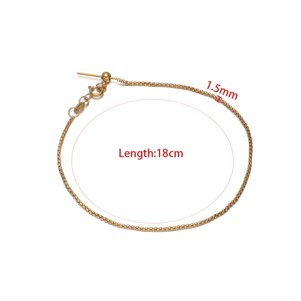 4 Stück Edelstahl 18cm Verstellbare Gliederketten Armbandverbinder für DIY Modeschmuck Handgemachte Fußkettchen Herstellung Partygeschenke – Detail 1