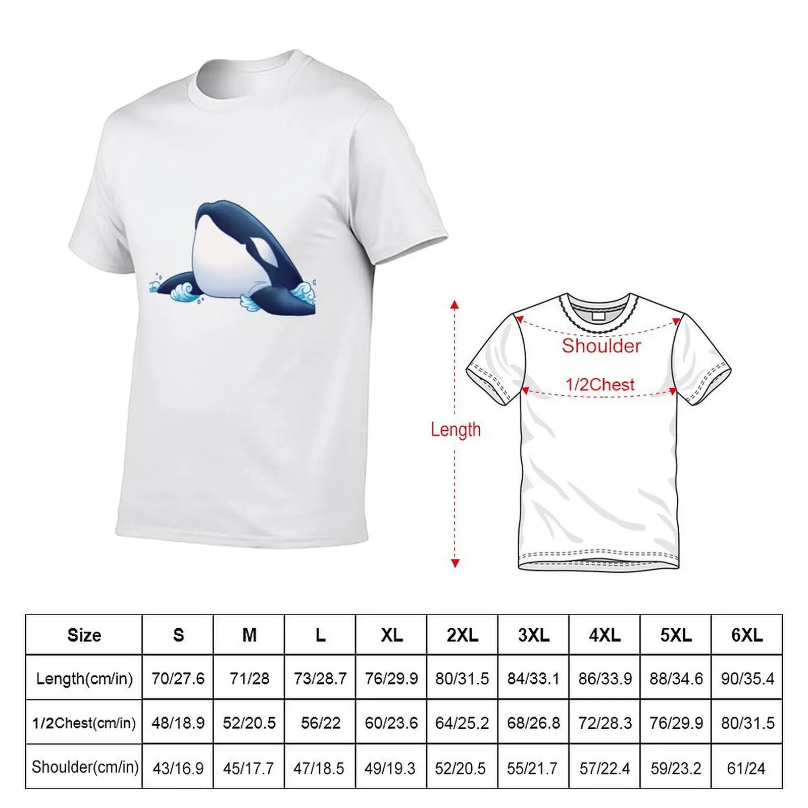 Keeter the Orca T-Shirt man t shirt cotton printed t shirts for man T-Shirt