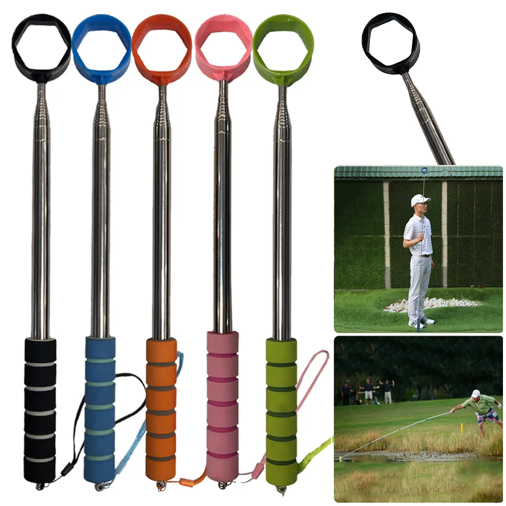 8.86FT Golf Ball Pick Up Tool Stainless Ball Grabber Telescopic Golf Ball Picker Non-Slip Handle Extendable Golf Ball Retriever