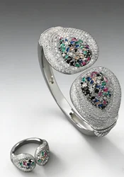 JRH Stylish African and Middle Eastern Handcrafted Bracelet and Ring Set Streamlined Design Exquisite