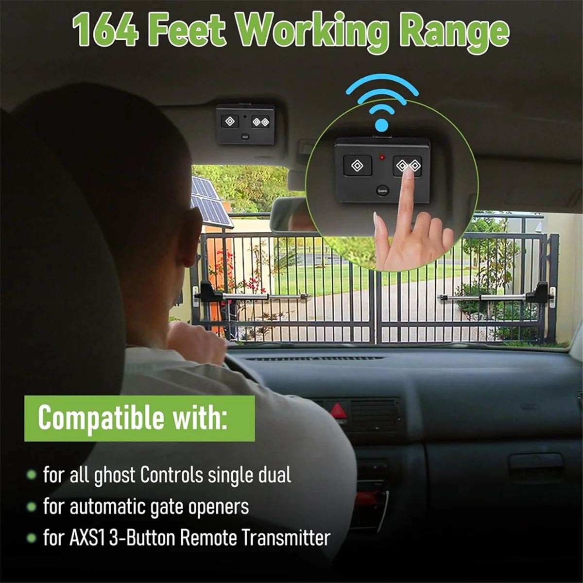 

ABNJ 3pc Upgrade AXS1 Remote Transmitter Replacement for 3-Button Remote Transmitter for Automatic Gate Opener
