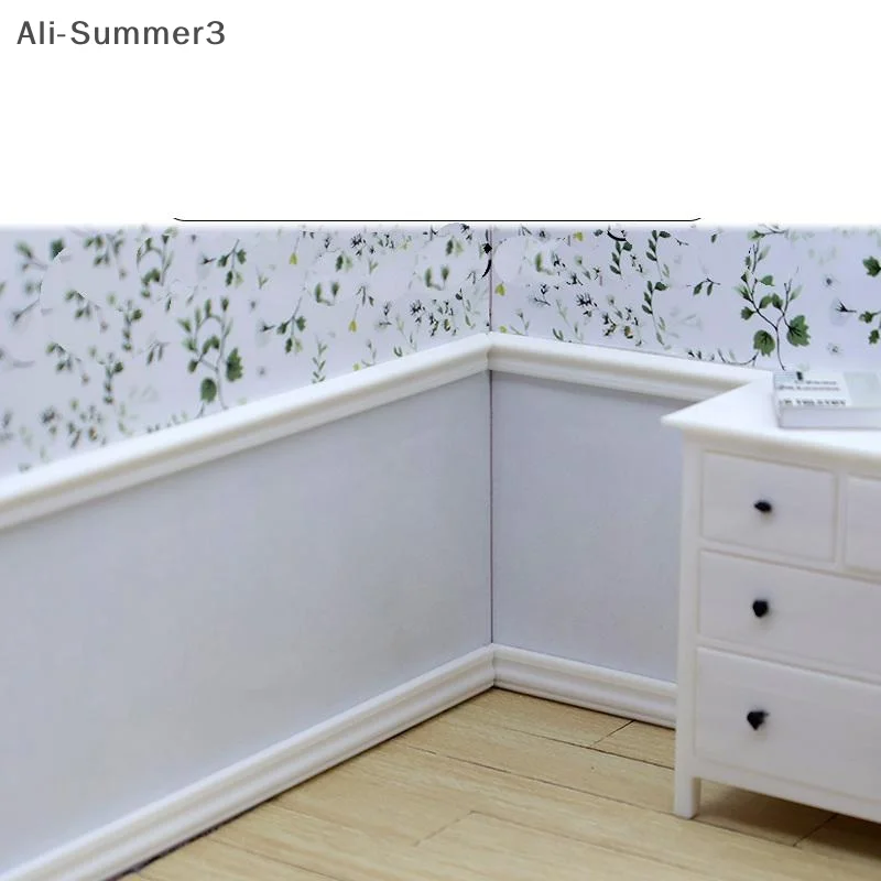 2PCS 1:12 Dollhouse Miniature Skirting Line Mini Waistline Bathroom Living Room Decor Toy Doll House Accessories