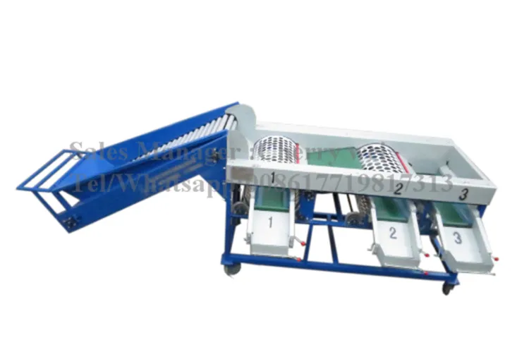 Commercial use 3 grading levels fruit onion potato grading machine for sale