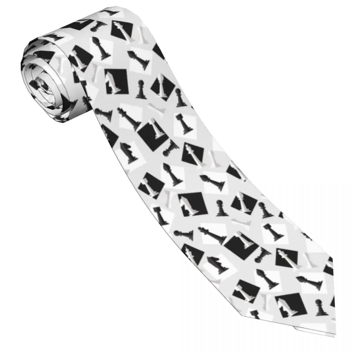 Casual Arrowhead Skinny Chess Print Necktie Slim Tie For Men Man Accessories Simplicity  Party mal 