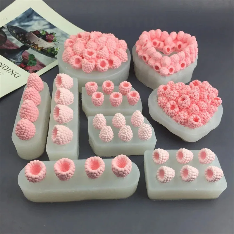 Raspberry Silicone Mold DIY Resin Chocolate Cake Decoration Baking Tool Fondant Silicone Molds Fruit Cakes Decorations Tools
