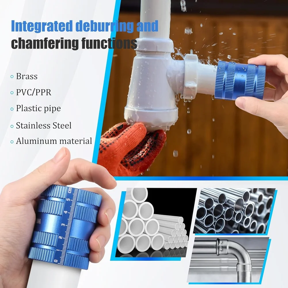 

Труборез GYTB, инструмент для удаления заусенцев из быстрорежущей стали, внутренний и внешний раструбный инструмент 6-42 мм (1/4–1-5/8 дюйма) для пластиковых, медных и металлических труб