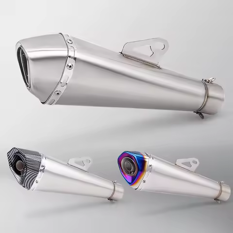 Universal Motorcycle Exhaust Muffler Pipe With DB Killer For ZX6R ZX10 Z900 1000 CBR1000 650 GSXR1000 650