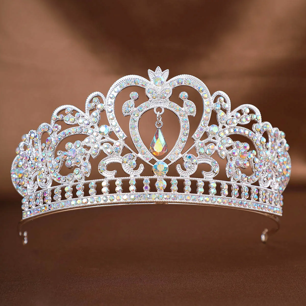 Fashion Crystal Rhinestone Tiaras And Crowns Queen Princess Diadems Wedding Hair Accessories For Bride Women Head Jewelry image 2