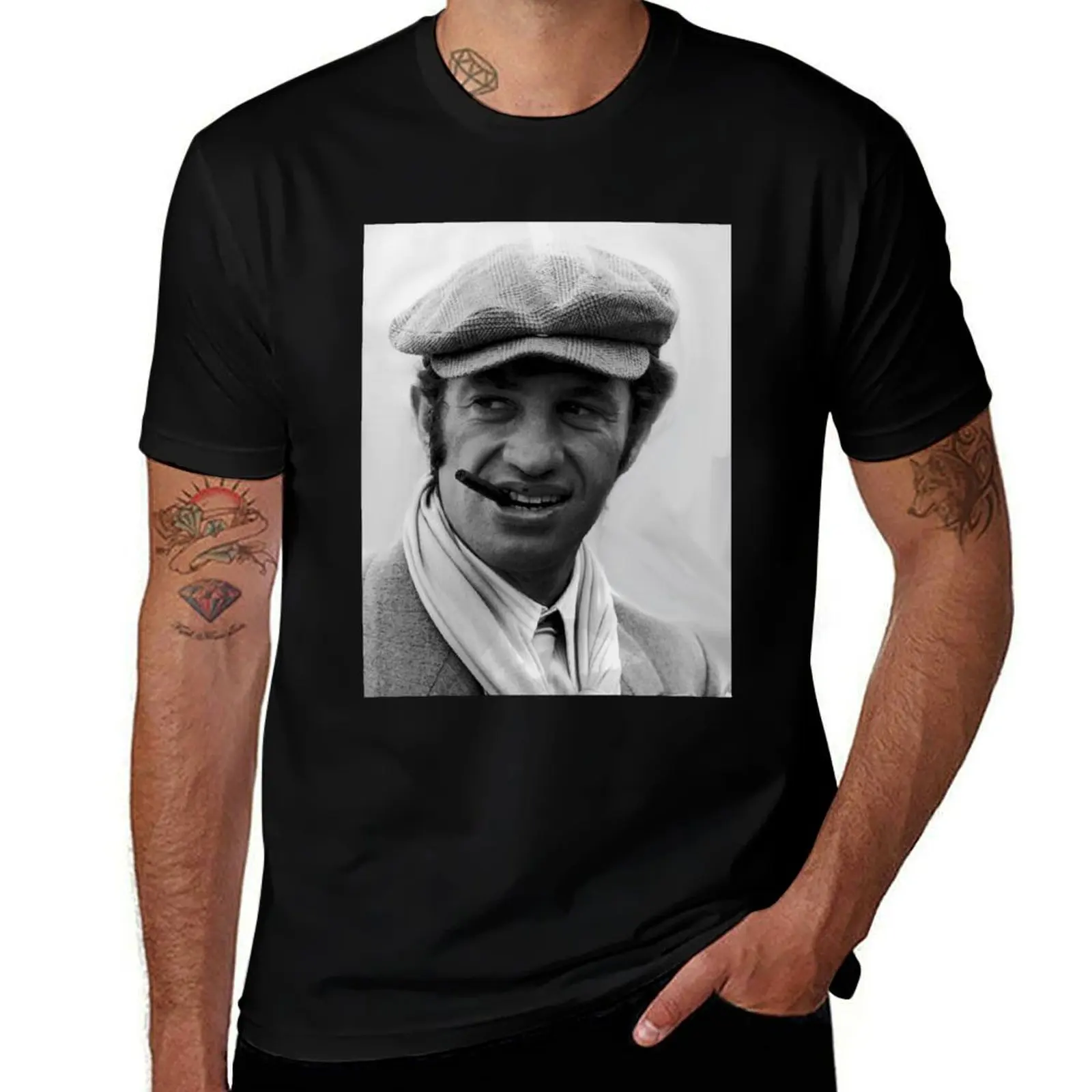 Jean paul Belmondo portrait T-Shirt Casual Daily Graphic Tee T-Shirt
