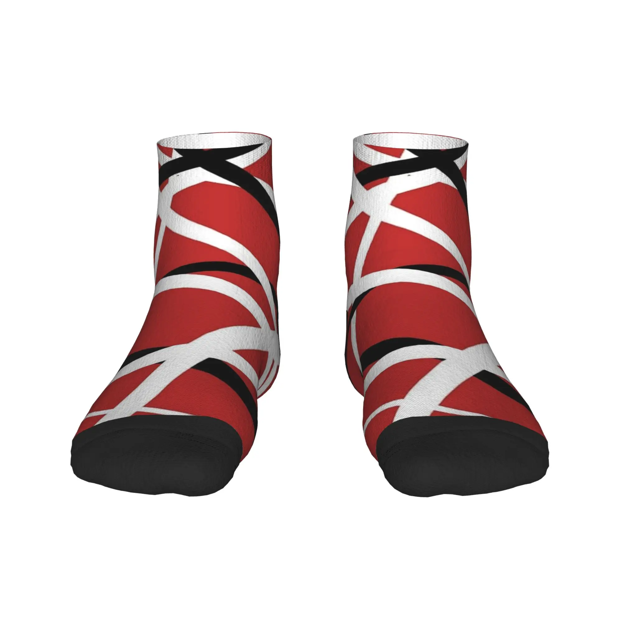 Van Halen EVH Red Black White Ankle Socks  Anti Skid Quality Soft Outdoor Socks For Unisex Men Summer Gothic Graphic Sock