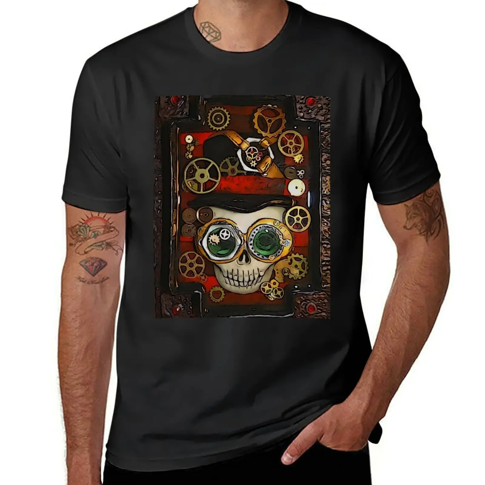 

Steampunk Goggle Skull T-Shirt aesthetic clothes man clothes tshirts for men